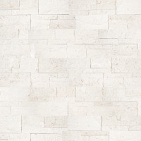 XL Mayra White 9X24 Split face Limestone Ledger Panel