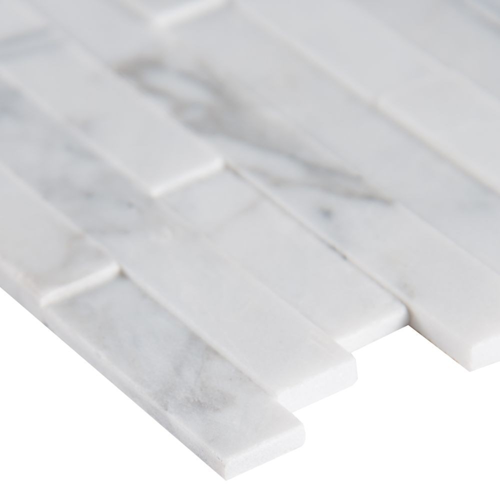 Calacatta Cressa Interlocking 3D Peel and Stick Wall Tile