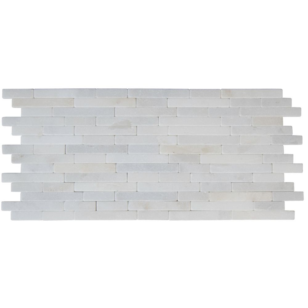 Greecian White 8x18 Tumbled Stone Veneer