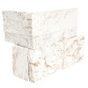 XL Royal White 9X18 Split Face Quartzite Corner Ledger Panel