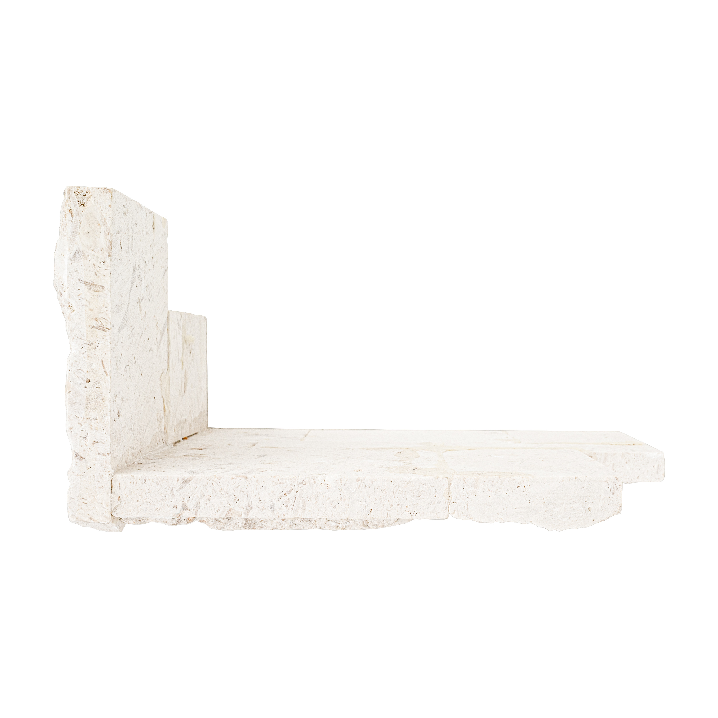 XL Mayra White 9X18 Split Face Limestone Corner Ledger Panel