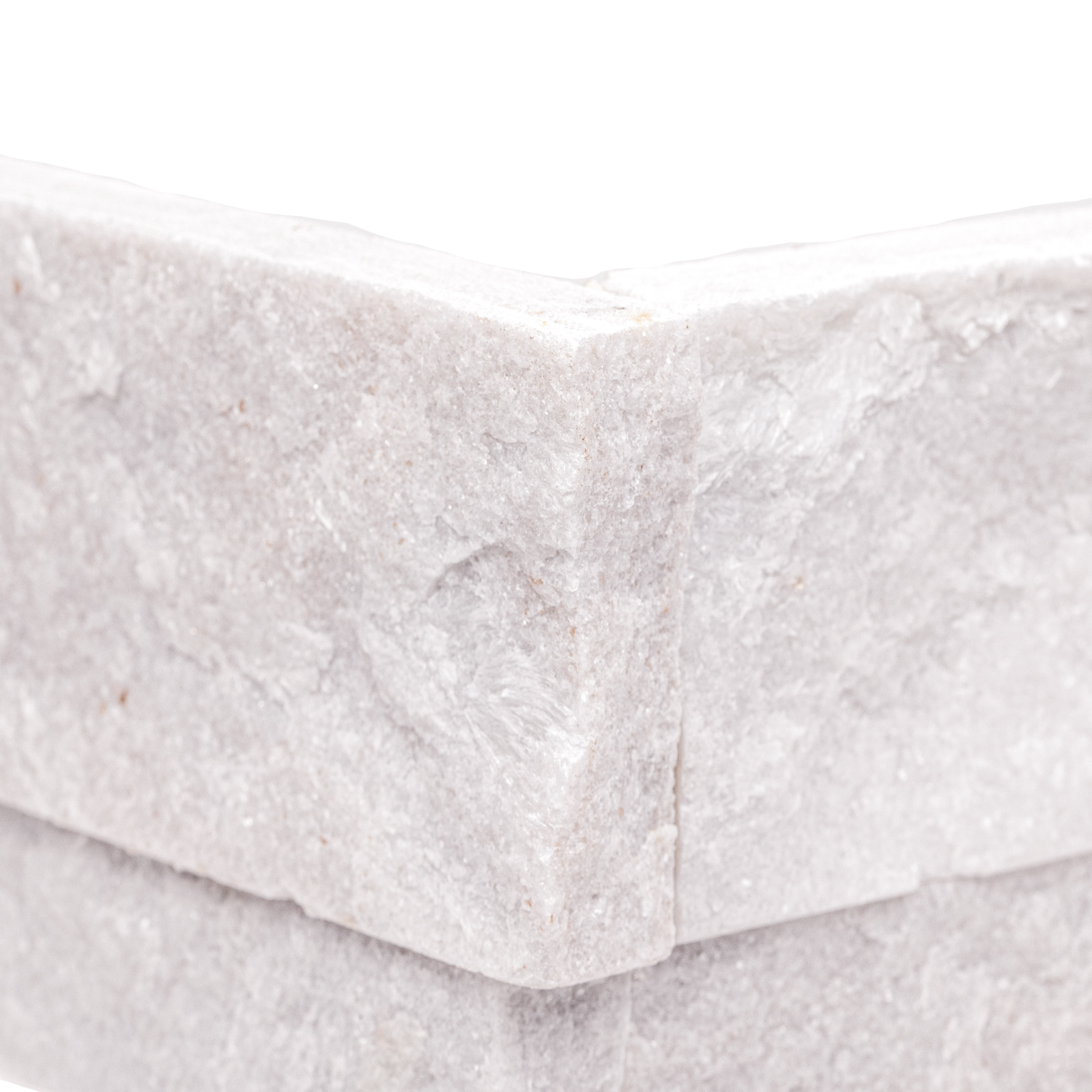 XL Arctic Gray 9X18 Split Face Quartzite Corner Ledger Panel