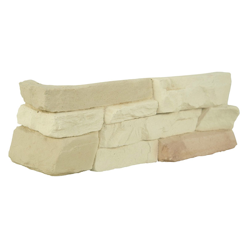 Terrado Peninsula Cream Natural Manufactured Stone Veneer Corner 